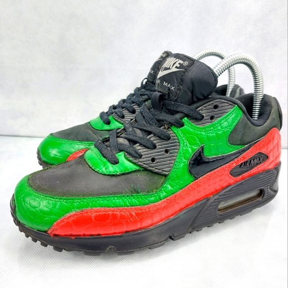 Nike Air Max 90 Premium multicolor  Reptile-Sneakers-shoes size 7 customized. - Picture 2 of 8